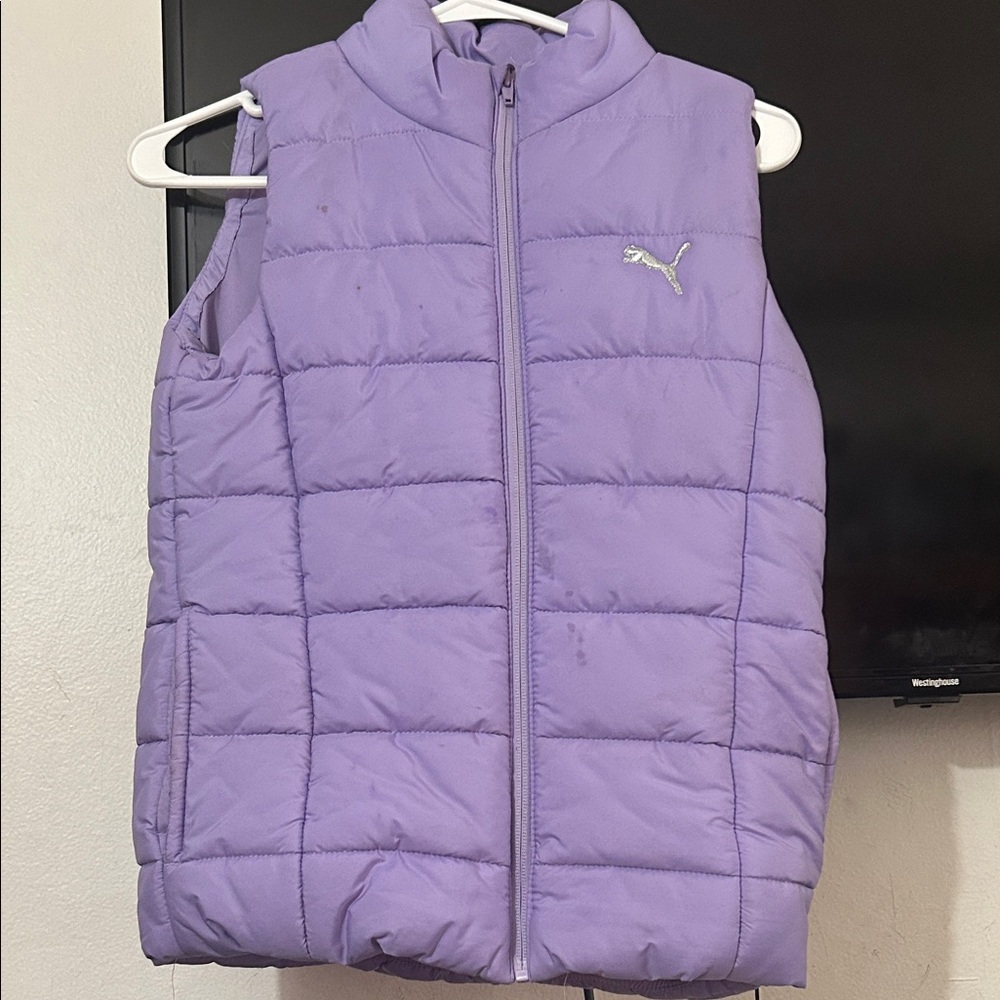 Puma Kids Lilac Quilted Vest